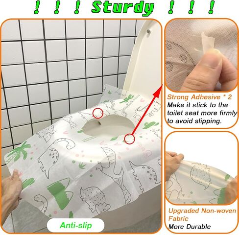 20Pcs Toilet Seat Covers Disposable for Home & Travel, Waterproof Non-slip Toddle Potty Training Toilet Seat Covers for Baby Child Adult Daily Use in Saudi Arabia
