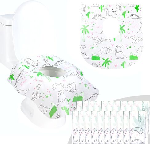 20Pcs Toilet Seat Covers Disposable for Home & Travel, Waterproof Non-slip Toddle Potty Training Toilet Seat Covers for Baby Child Adult Daily Use in Saudi Arabia