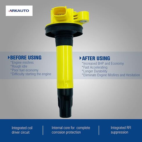 6PCS HIGH PERFORMANCE 3PINS IGNITION COIL DG549 UF646 BL3Z12029B/C FOR FORD Expedition Explorer F150 Flex Police Interceptor Taurus Transit-150 250 350 Lincoln MKS MKT Navigator 3.5 3.5T V6 ECOBOOST in Kuwait