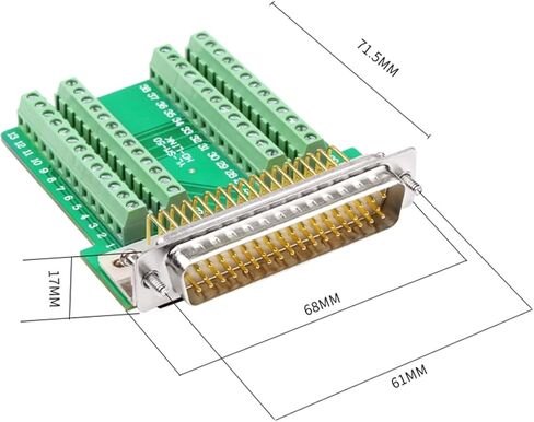 DB50 Solderless Connector, D-SUB 50-pin Port Terminal Adapter HDB50 Breakout Board with Nuts (Female) in Kuwait