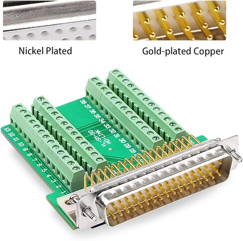DB50 Solderless Connector, D-SUB 50-pin Port Terminal Adapter HDB50 Breakout Board with Nuts (Female) in Kuwait