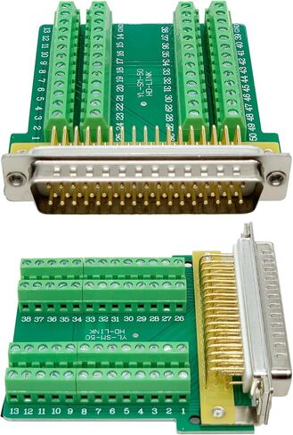 DB50 Solderless Connector, D-SUB 50-pin Port Terminal Adapter HDB50 Breakout Board with Nuts (Female) in Kuwait