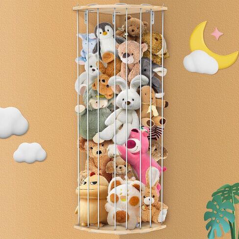 Stuffed Animal Storage - Stuffed Animal Zoo Wood Soft Toy Organizer Plush Toy Holder Nursery Room Organizer Zoo Cage Stuffed Animal Holder Nursery Playroom in Saudi Arabia