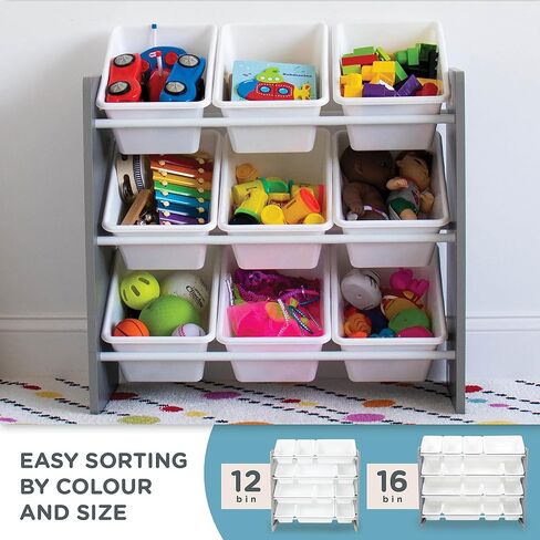 Humble Crew Storage Organizer, 9, Grey Bins/White Panel in Saudi Arabia