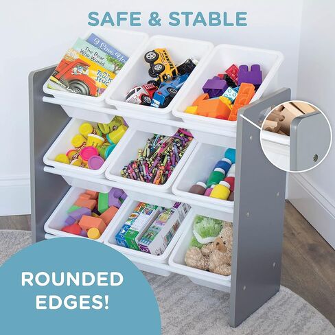 Humble Crew Storage Organizer, 9, Grey Bins/White Panel in Saudi Arabia