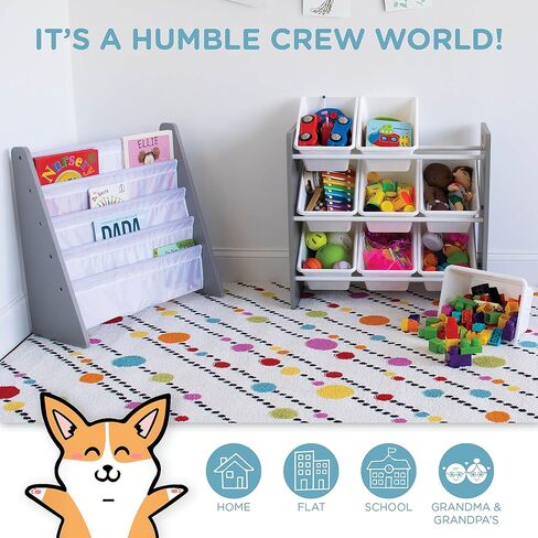 Humble Crew Storage Organizer, 9, Grey Bins/White Panel in Saudi Arabia
