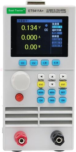 جهاز اختبار الحمل الإلكتروني ET5420A+ جهاز اختبار الحمل USB DC ثنائي القناة، محلل إمداد طاقة بطارية الليثيوم (0-150 فولت، 0-20 أمبير*2، 0-200 واط*2) in Kuwait
