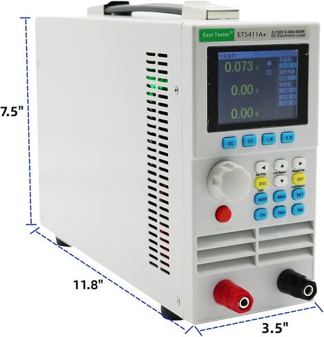 جهاز اختبار الحمل الإلكتروني ET5420A+ جهاز اختبار الحمل USB DC ثنائي القناة، محلل إمداد طاقة بطارية الليثيوم (0-150 فولت، 0-20 أمبير*2، 0-200 واط*2) in Kuwait