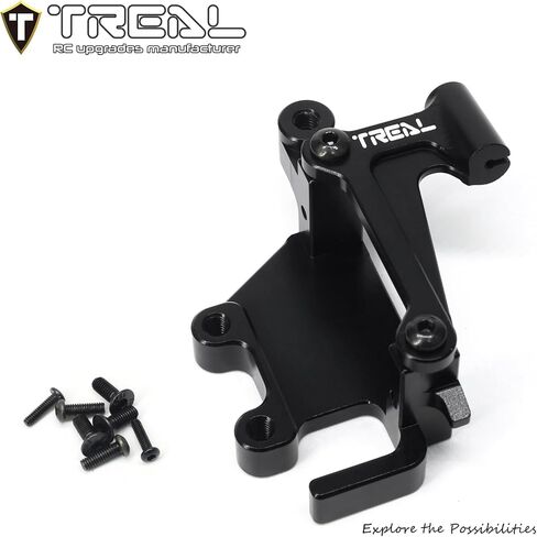 TREAL Promoto-MX Caliper Servo Mount Aluminum 7075 Upgrades for LOSI 1/4 Promoto MX Motorcycle (Black) in Saudi Arabia