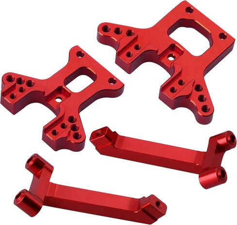 HobbyPark Aluminum Shock Tower (Front & Rear) & Shock Tower Brace for Traxxas 1/18 LaTrax Teton Desert Prerunner, Replace Parts 7637(4-Pack) (Navy Blue) in Saudi Arabia