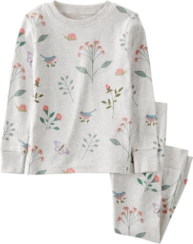 little planet by carter's unisex-baby Baby and Toddler 2-piece Pajamas made with Organic Cotton, Botanical, 5T in Saudi Arabia