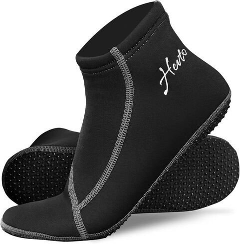 Hevto Neoprene Socks 3mm Men Women Water Booties Socks Anti-Slip Beach Swimming Scuba Diving Surfing Socks in Saudi Arabia