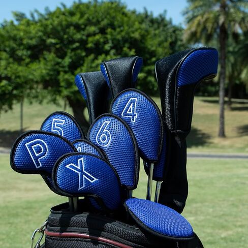 Barudan Golf Lightweight Golf Club Covers Headcovers Head Covers Club Protections 10Pcs/Pack - Meshy and Foam Made for Oversized Standard Size Small Size - Indoor and Outdoor Golf Gears in Saudi Arabia