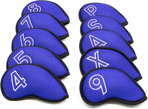 Barudan Golf Lightweight Golf Club Covers Headcovers Head Covers Club Protections 10Pcs/Pack - Meshy and Foam Made for Oversized Standard Size Small Size - Indoor and Outdoor Golf Gears in Saudi Arabia