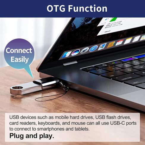 Japanese Brand, USB C to USB Adapter 2 Pack, USB Type-C to USB 3 OTG Cable, USB to USB C Adapter Cable Converter for MacBook Pro/Air, iPhone 15,15 Pro,Pro Max, Galaxy S20 and More in Saudi Arabia
