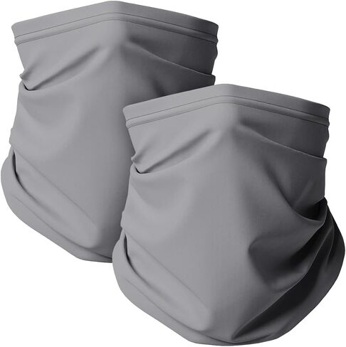 Thermajane Fleece Neck Warmer | Neck Warmers for Women | Neck Gaiters for Women | Buff | Face Mask for Cold Weather | Ski Mask, Grey (2 Pack) in Saudi Arabia