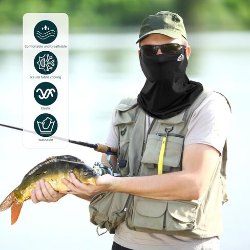 2 pack Neck Gaiter Face Cover Scarf，Sun Cooling Scarf Mask Face Cover for Men Women in Saudi Arabia