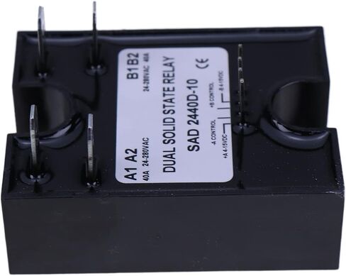مرحل الحالة الصلبة المزدوج SSR 4-15VDC مدخلات 280VAC 40A D2440D-10 مناسب للتشغيل العشوائي in Saudi Arabia