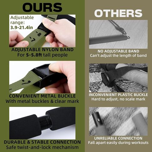 طقم بار بيلاتيس مع أشرطة مقاومة، مجموعة أربطة مقاومة مع بار، معدات بيلاتيس محمولة للتمرين في صالة الألعاب الرياضية المنزلية in Kuwait