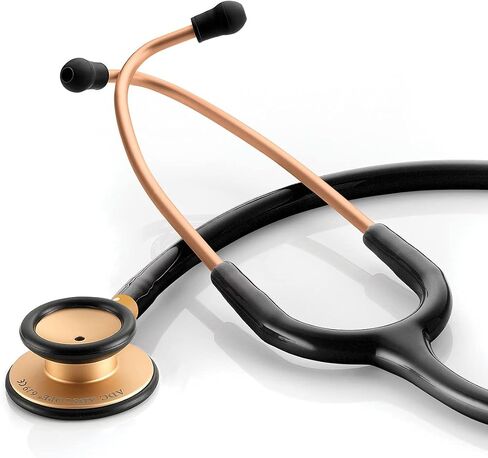 ADC Adscope Lite Model 619 Ultra Lightweight Clinician Stethoscope with Tunable AFD Technology, Lifetime Warranty, Rose Gold with Black Tubing in Saudi Arabia