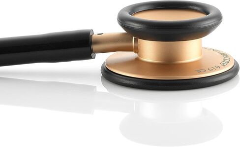 ADC Adscope Lite Model 619 Ultra Lightweight Clinician Stethoscope with Tunable AFD Technology, Lifetime Warranty, Rose Gold with Black Tubing in Saudi Arabia