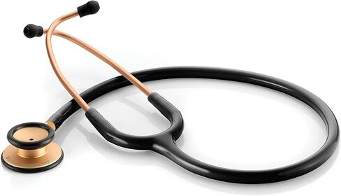 ADC Adscope Lite Model 619 Ultra Lightweight Clinician Stethoscope with Tunable AFD Technology, Lifetime Warranty, Rose Gold with Black Tubing in Saudi Arabia