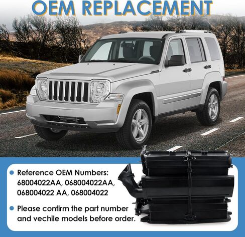صندوق توزيع سخان المبخر 68004022AA مناسب لسيارة جيب ليبرتي 2008-2012 3.7L متوافق مع 2007-2011 دودج نيترو 3.7L in Saudi Arabia