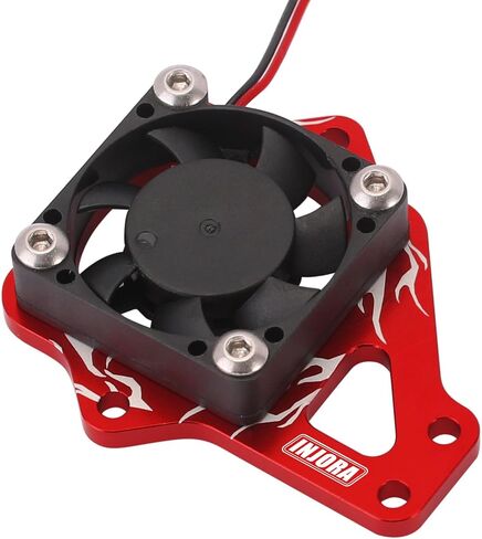 INJORA ESC Easy Start Trigger Power Switch with Cooling Fan for 1/10 RC Crawler TRX4 Upgrade(Black) in Saudi Arabia