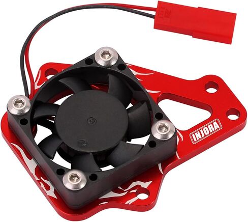 INJORA ESC Easy Start Trigger Power Switch with Cooling Fan for 1/10 RC Crawler TRX4 Upgrade(Black) in Saudi Arabia