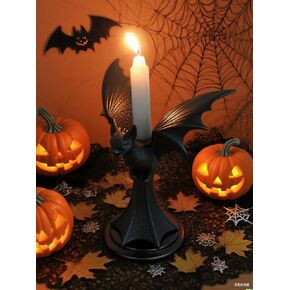 Gothic Crow Candle Holder Halloween Decoration Raven Statue Candle Sticks Holder Black Mystical Dark Accents for Home & Parties (Raven) in Saudi Arabia