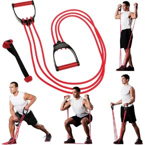 أربطة تمرين نظام كابل المقاومة Lifeline TNT بوزن 120 رطلاً قابلة للتعديل بالكامل مع مقابض ومرساة للباب باللون الوردي in Kuwait