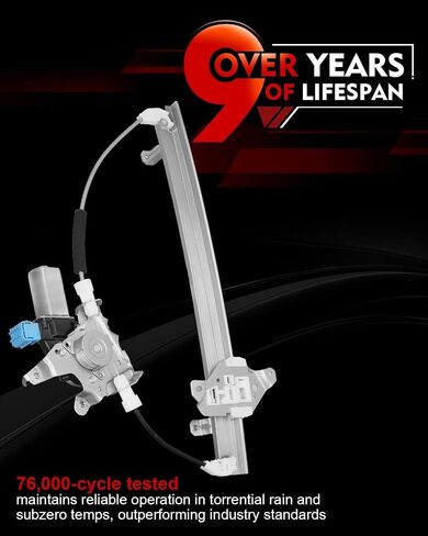 Front Left Driver Side Power Window Regulator with Motor for:-Nissan Juke 2011 2012 2013 2014 2015 2016 2017, Juke 11 12 13 14 15 16 17, 2 Pins Connector Replace# 80721-1KA0A, 751-438, 751438 in Saudi Arabia