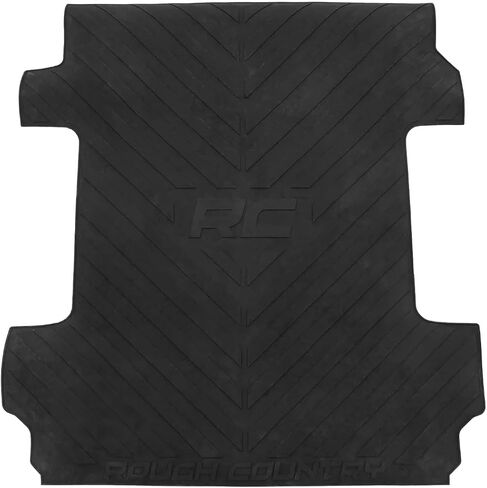 سجادة سرير مطاطية من Rough Country لسيارة Chevy Silverado وGMC Sierra 2500HD/3500HD (2020-2025) - تناسب سرير مقاس 6'9 بوصة (81 بوصة)، غير قابلة للانزلاق، حماية لسرير الشاحنة غير قابلة للتدمير تقريبًا in Kuwait