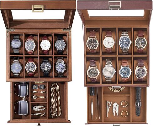 ProCase Watch Organizer Bundle with 2-Layer Watch Display Case in Saudi Arabia