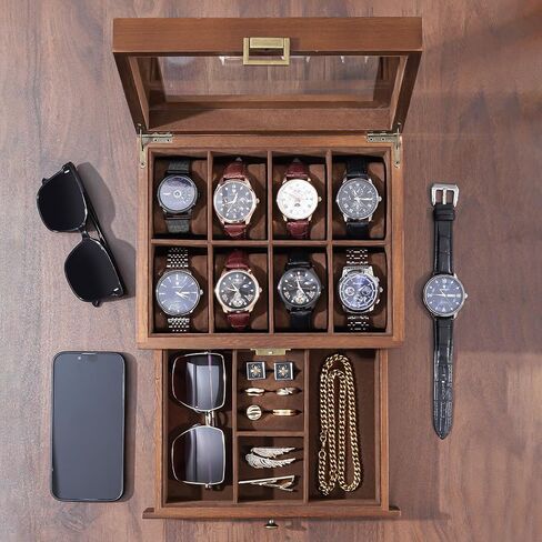 ProCase Watch Organizer Bundle with 2-Layer Watch Display Case in Saudi Arabia
