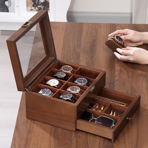 ProCase Watch Organizer Bundle with 2-Layer Watch Display Case in Saudi Arabia