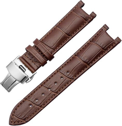 SERDAS Genuine Leather Watchband For GC 22 * 13mm 20 * 11mm Notched Strap Withstainless Steel Butterfly Buckle Men And Women Watch Belt in Kuwait