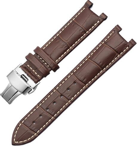 SERDAS Genuine Leather Watchband For GC 22 * 13mm 20 * 11mm Notched Strap Withstainless Steel Butterfly Buckle Men And Women Watch Belt in Kuwait