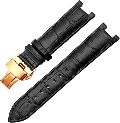 SERDAS Genuine Leather Watchband For GC 22 * 13mm 20 * 11mm Notched Strap Withstainless Steel Butterfly Buckle Men And Women Watch Belt in Kuwait