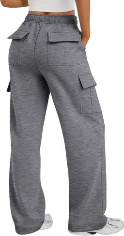 Trendy Queen Womens Sweatpants Wide Leg Cargo Barrel Baggy Pants Joggers Fall Clothes Work 2025 Travel Outfits in Saudi Arabia