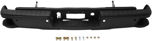 SCITOO Heavy Duty Steel Rear Bumper fit for 2014-2018 for Chevy for Silverado 1500 for GMC for Sierra 1500 w/Park Texture Black Bumper,Comes with Parking Sensor Holes in Saudi Arabia