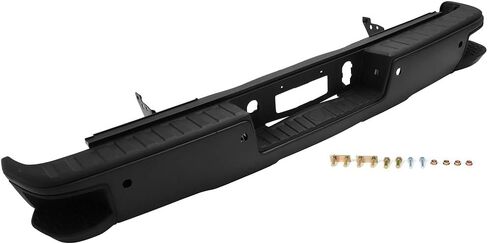 SCITOO Heavy Duty Steel Rear Bumper fit for 2014-2018 for Chevy for Silverado 1500 for GMC for Sierra 1500 w/Park Texture Black Bumper,Comes with Parking Sensor Holes in Saudi Arabia