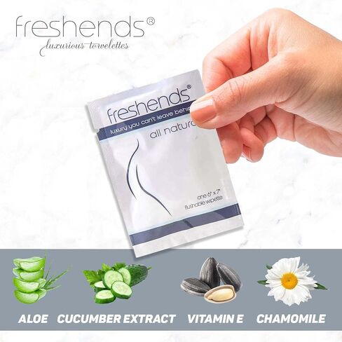 Luxurious Towelette Bundle Flushable Wipes for Adults - Flushable Wet Wipes, Personal Care Bathroom Wipes, Individually Packed Wet Tissues - Travel Wipes (100-Pack, Gray/Blue) in Saudi Arabia