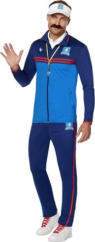 Spirit Halloween Ted Lasso Adult Ted Lasso Track Suit Costume | Officially Licensed | Easy Halloween Costume | Blue Tracksuit in Kuwait
