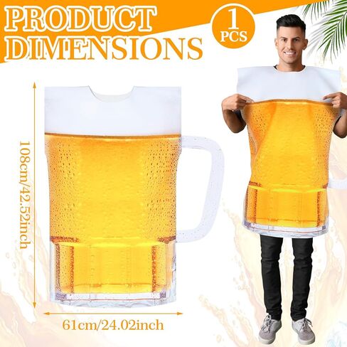 Mepase Oktoberfest كوب للبيرة زي للرجال الكبار هالوين الكحول البيرة الزجاج وتتسابق لحزب أكتوبر الألماني Bier تأثيري in Kuwait