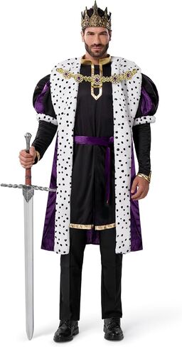 أزياء Spooktacular Creations Halloween King للرجال، زي أرجواني Majestic King للرجال لحفلات الهالوين التنكرية in Saudi Arabia