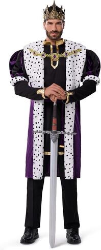 أزياء Spooktacular Creations Halloween King للرجال، زي أرجواني Majestic King للرجال لحفلات الهالوين التنكرية in Saudi Arabia
