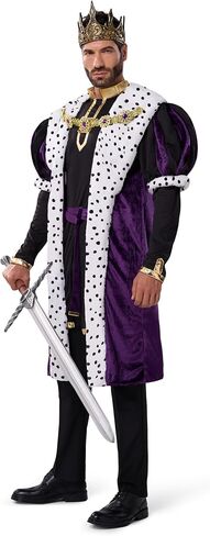 أزياء Spooktacular Creations Halloween King للرجال، زي أرجواني Majestic King للرجال لحفلات الهالوين التنكرية in Saudi Arabia
