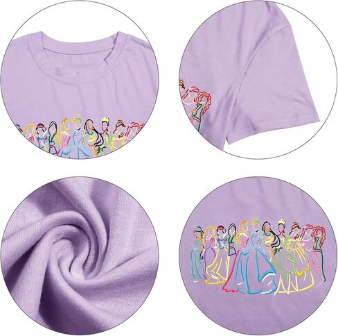 Magical Girls Shirts Magic Princess Tshirts Clothes Cute Short-Sleeve Tees Casual Vacation Soft Tops for Toddlers Kids in Kuwait