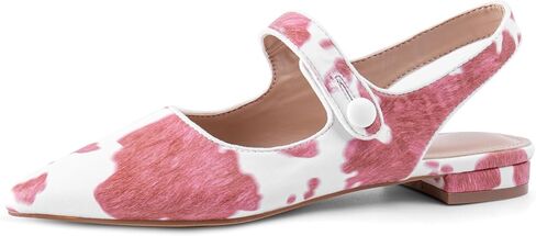 Mary Jane Pump Shoes for Women Slingback Pointed Closed Toe Mary Jane Flats Cute Ballerina Shoes Dressy Ballet Flats Low Chunky Block Heels in Saudi Arabia